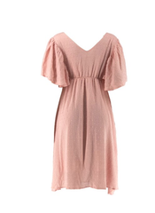 Ruffles V Neck Bat Mini Dress
