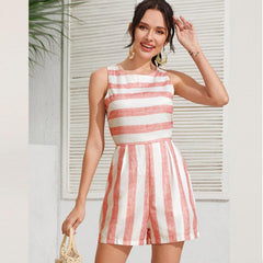 Scoop Neck Sleeveless Tank Mini Jumpsuit