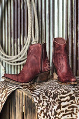 Zipper Rivets Chunky Heel Boots