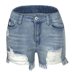 Mini Casual Cutt Off Ripped Denim Jean Shorts