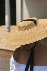 Boho Hat, Sun Beach Hat, Wide Brim Straw Hat, Retro Hat Bella, in Red, Blue, Pink and Black
