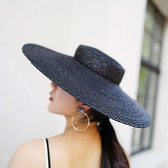 Boho Hat, Sun Beach Hat, Wide Brim Straw Hat, Retro Hat Bella, in Red, Blue, Pink and Black