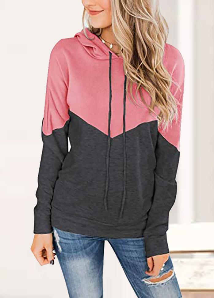 Drawstring Long Sleeve Casual Hoodie