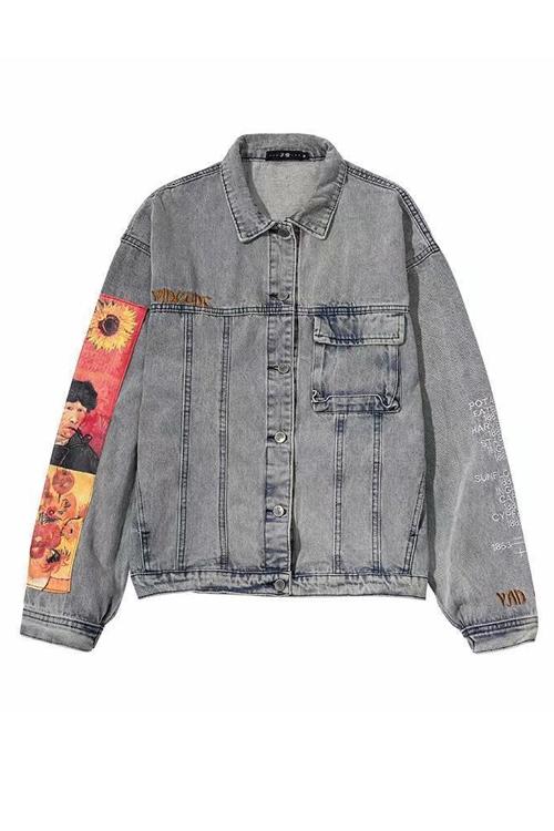 Vincent Van Gogh Embroidered Denim Jacket