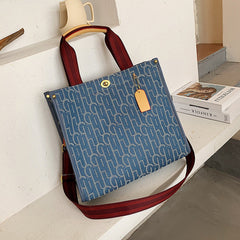 Canvas Large One-shoulder Women's Fashion Simple Tote Bags