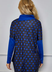 Dot Patchwork Long Sleeve Shirt