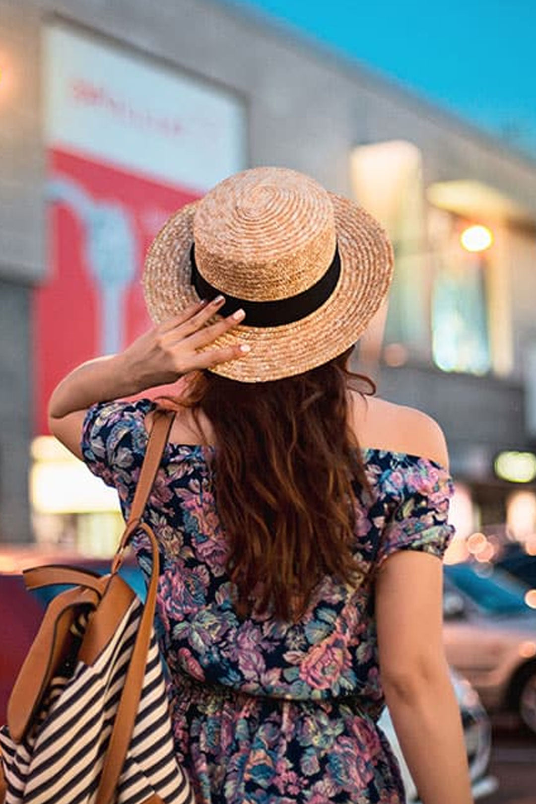 Boho Hat, Sun Hat, Beach Hat, Straw Hat, Sun Bee Black Pink