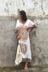 Maxi Boho Dress, Beach Dress, Kaftan, Mandala (4 Colors)