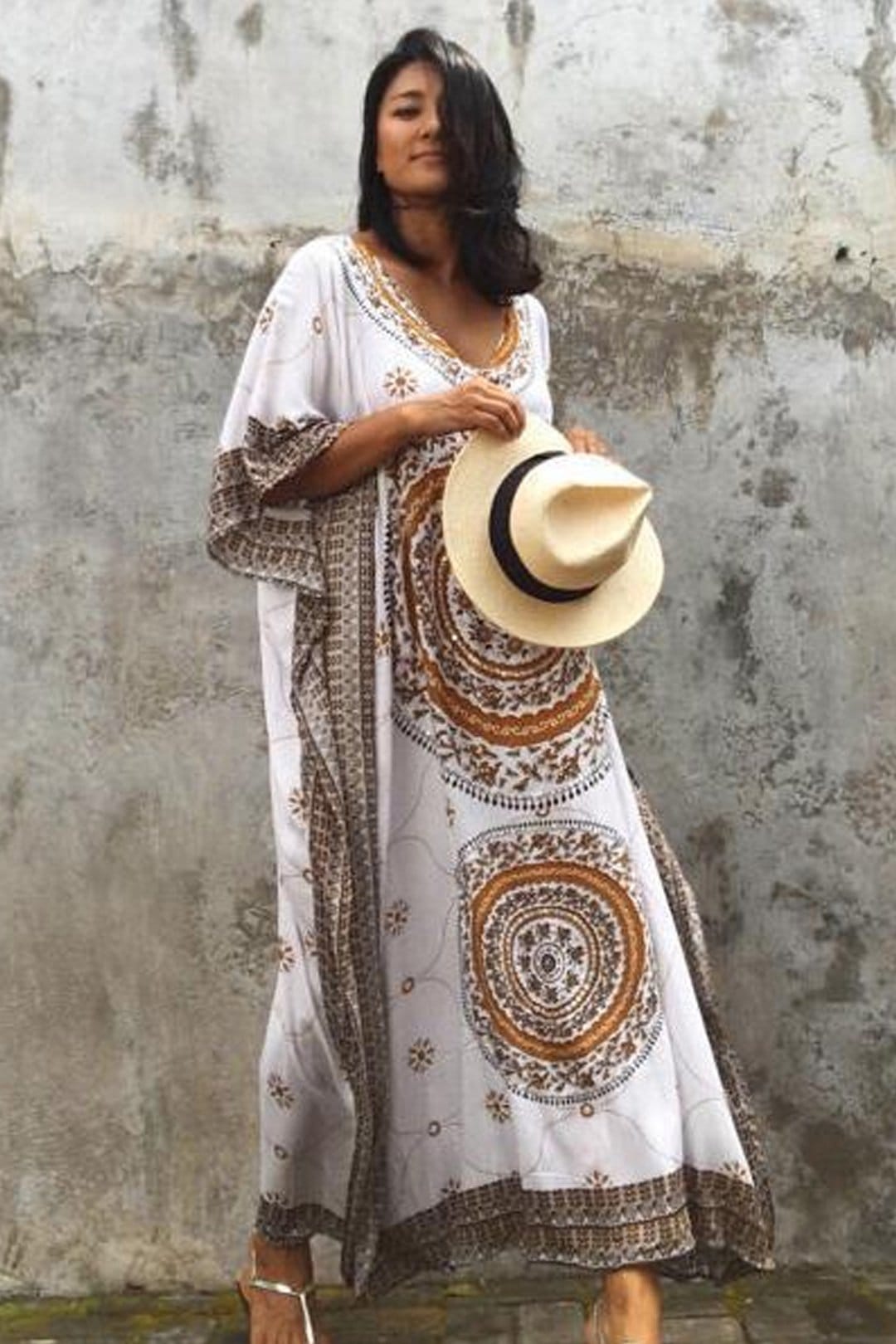 Maxi Boho Dress, Beach Dress, Kaftan, Mandala (4 Colors)