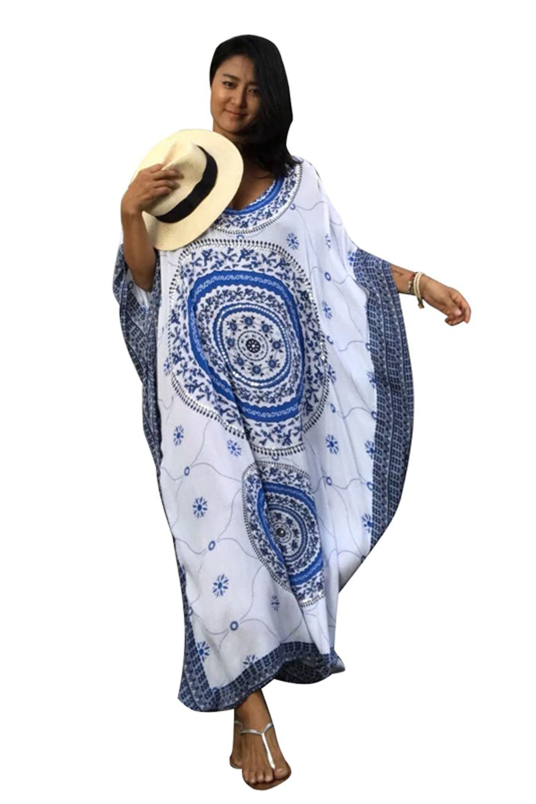 Maxi Boho Dress, Beach Dress, Kaftan, Mandala (4 Colors)