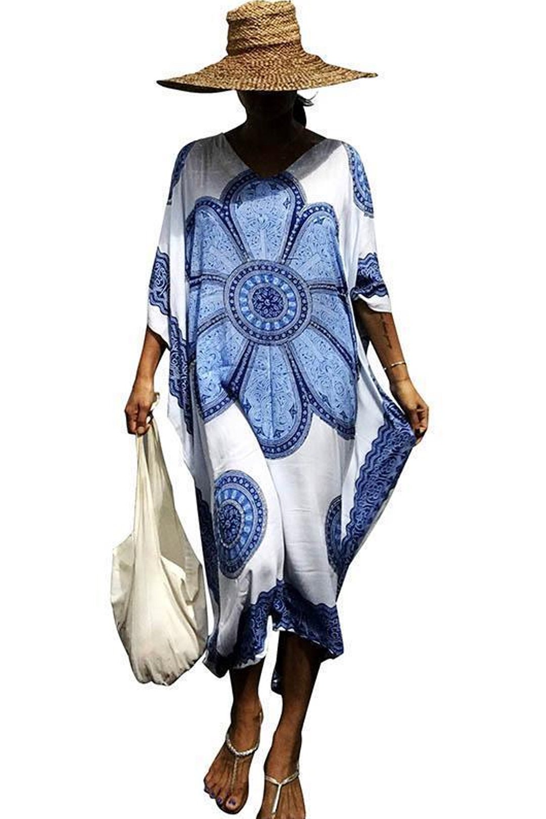 Maxi Boho Dress, Beach Dress, Kaftan, Mandala (4 Colors)
