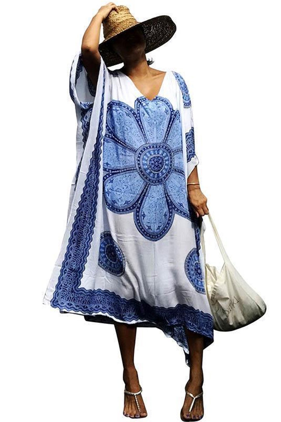 Maxi Boho Dress, Beach Dress, Kaftan, Mandala (4 Colors)