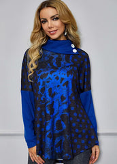 Dot Patchwork Long Sleeve Shirt
