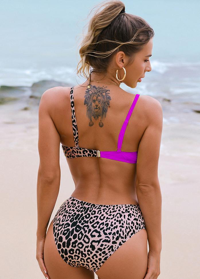 Leopard Patchwork Bikini Set