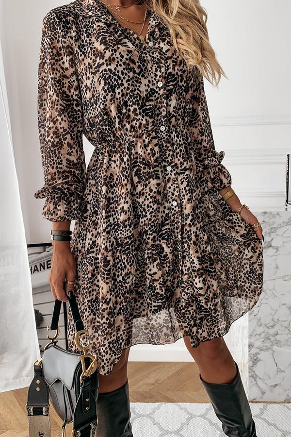 Deeply Devoted Leopard Mini Dress
