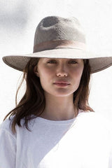 Boho Hat, Grass Fedora Hat, Stella Black Ribbon