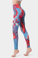 Yoga Legging, Yoga Pants, Boho Legging, Tight with Pocket Lilac in Broen Purple White Blue Green