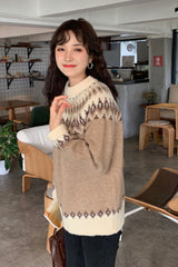 Boho Sweater, Knit Sweater, Love Milky Brown
