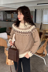Boho Sweater, Knit Sweater, Love Milky Brown