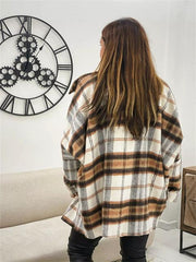 Fashion Casual Plaid  Coat
