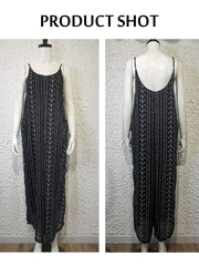 Round Neck Spaghetti Strap Casual Loose Jumpsuit