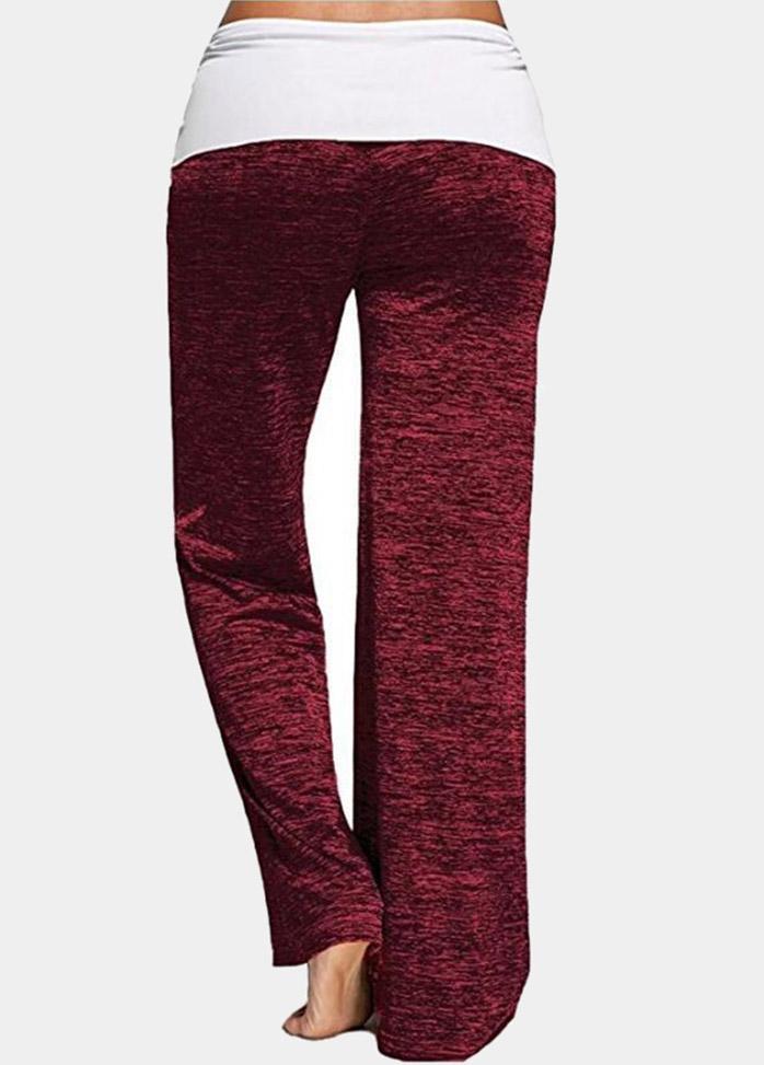 Lacing Patchwork Loose Pants
