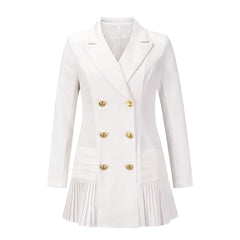 Lapel Coat Collar A Line Cardigan Dress