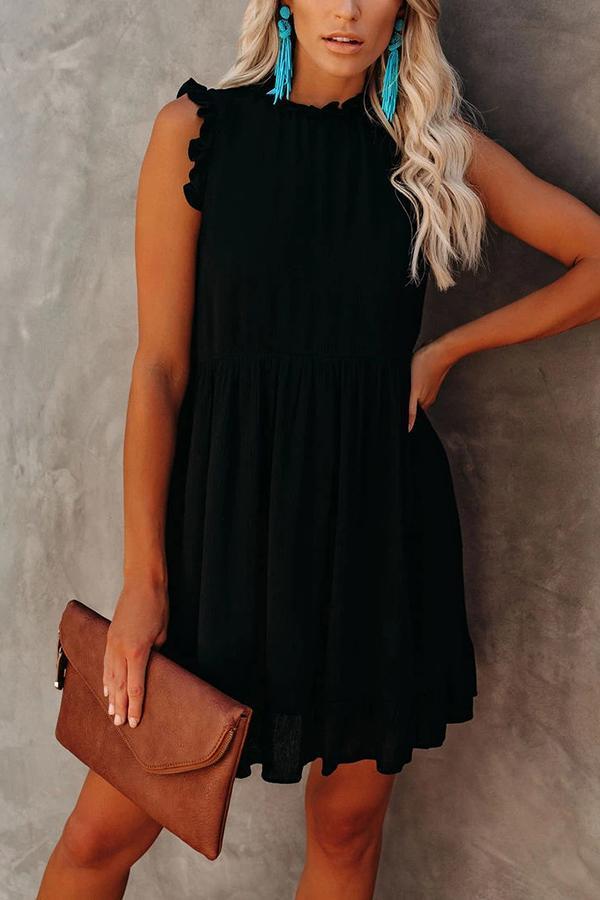 Ruffled Casual All-match Dress