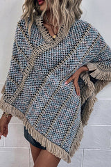 Everything and More Crochet Patterned Knit Poncho