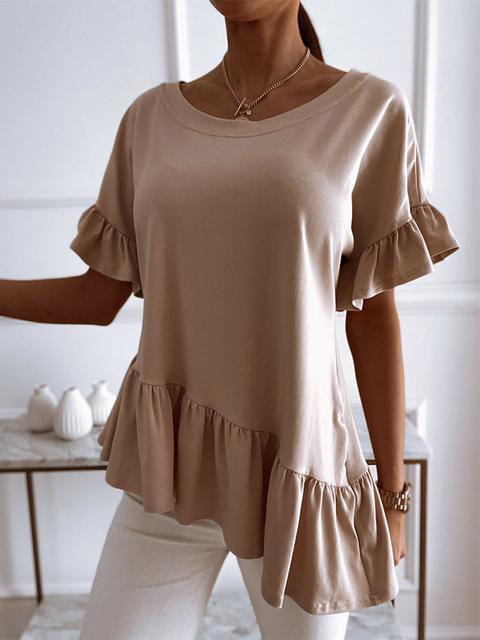 Loose Summer Asymmetrical Design Top