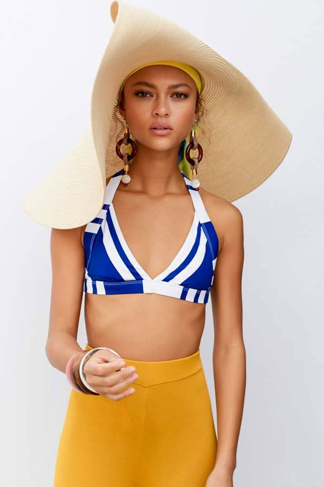 Boho Hat, Sun Hat, Beach Hat, Extra Large Wide Brim, Straw Hat, Orange, Pink, Black, White, and more 18 colors (Soft, 25 cm)