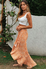 Boho Skirt, Hippie Skirts, Maxi Wrap Skirt, Daisy in Saffron