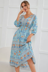 Boho Maxi Dress, Sundress, Lily-Rose in Blue