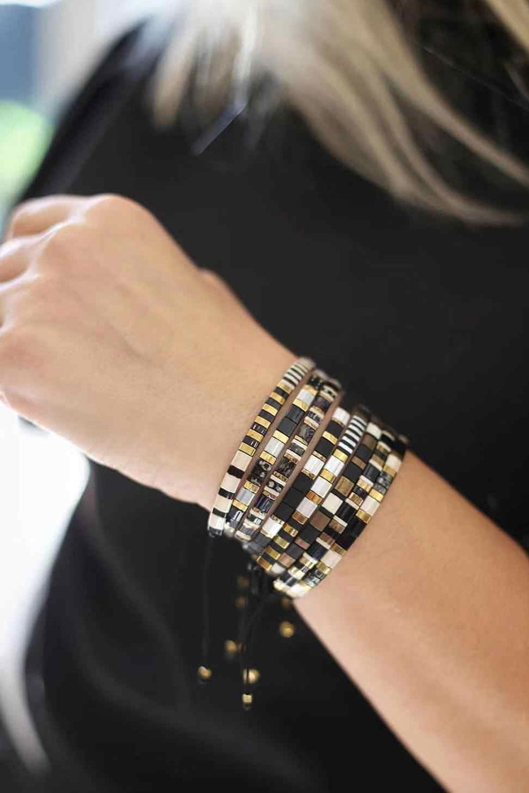 Boho Bracelet, Tila Bead  Bracelet, Colorfull