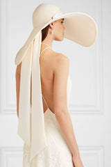Boho Hat, Sun Hat, Beach Hat, Wide Brim Straw Hat, Classy White