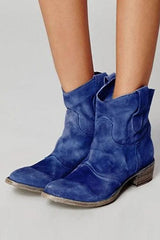 Low Heel Slip On Boots