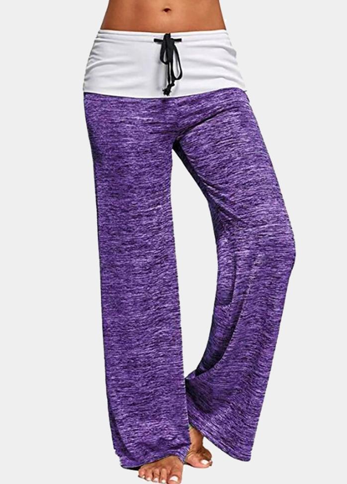 Lacing Patchwork Loose Pants