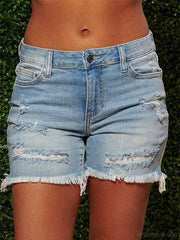 On-trend Ripped Denim Shorts