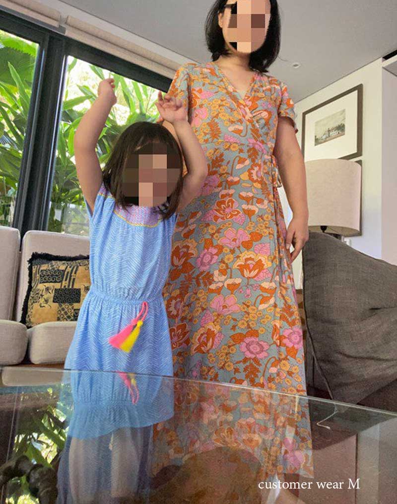 Boho Maxi Dress, Sundress, De Rosa Vintage Orange