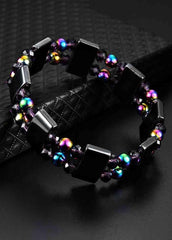 Double Layer Black Magnet Colorful Bracelet