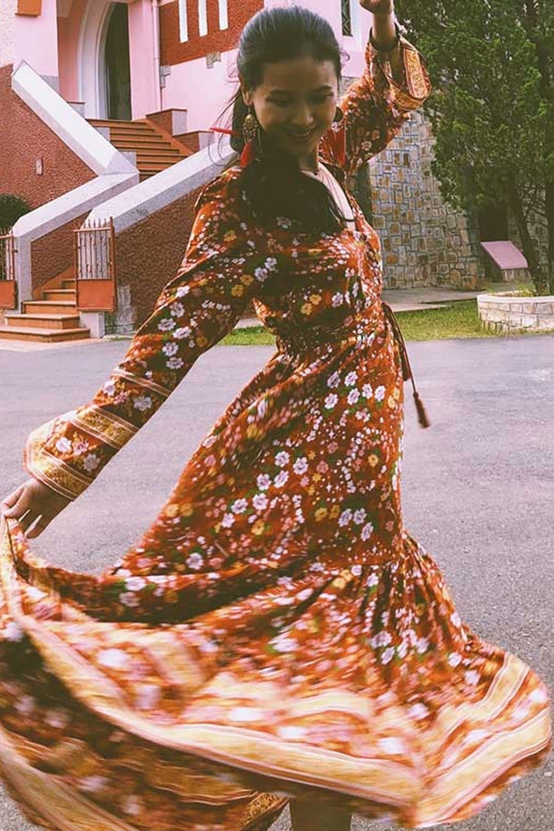 Boho Maxi Dress, Gown, Amie in Bown