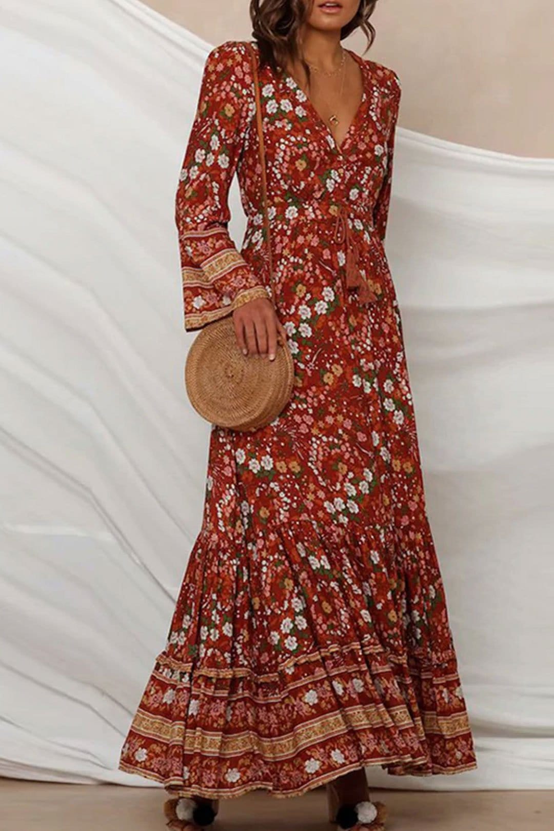 Boho Maxi Dress, Gown, Amie in Bown