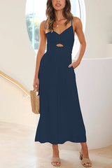 Cut Out Waisted Wide Leg Cami Jumpsuit
