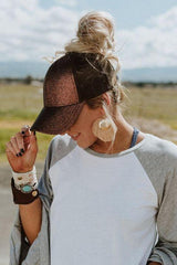 Sequin Mesh Baseball Cap