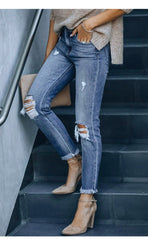 Denim Ripped Casual Jean Pant