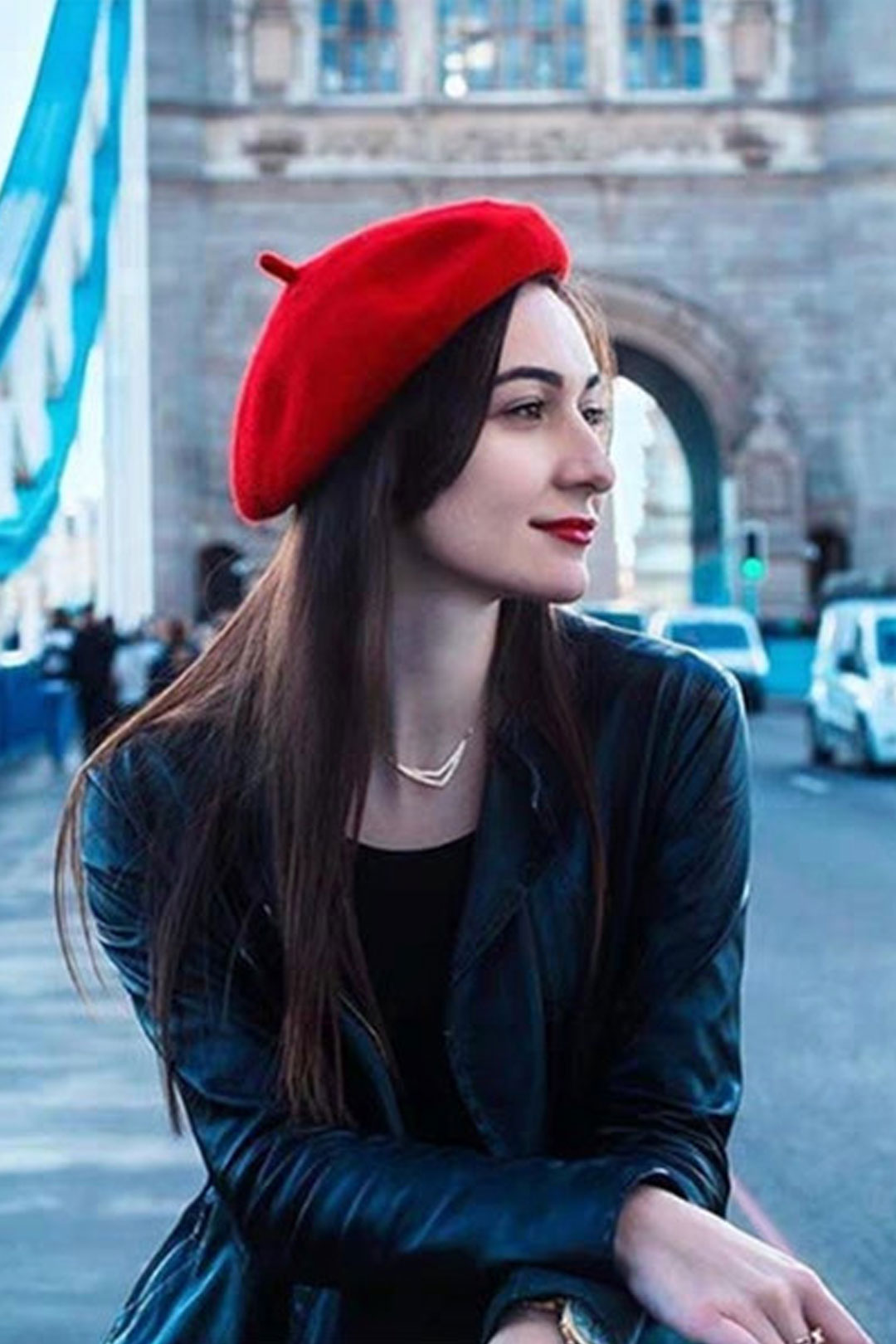 Boho Hat, Beret Hat, Artist Beanie Hat in Black, Beige and 28 colors