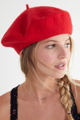Boho Hat, Beret Hat, Artist Beanie Hat in Black, Beige and 28 colors
