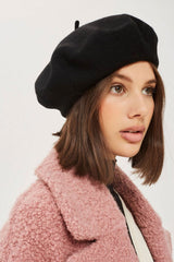 Boho Hat, Beret Hat, Artist Beanie Hat in Black, Beige and 28 colors