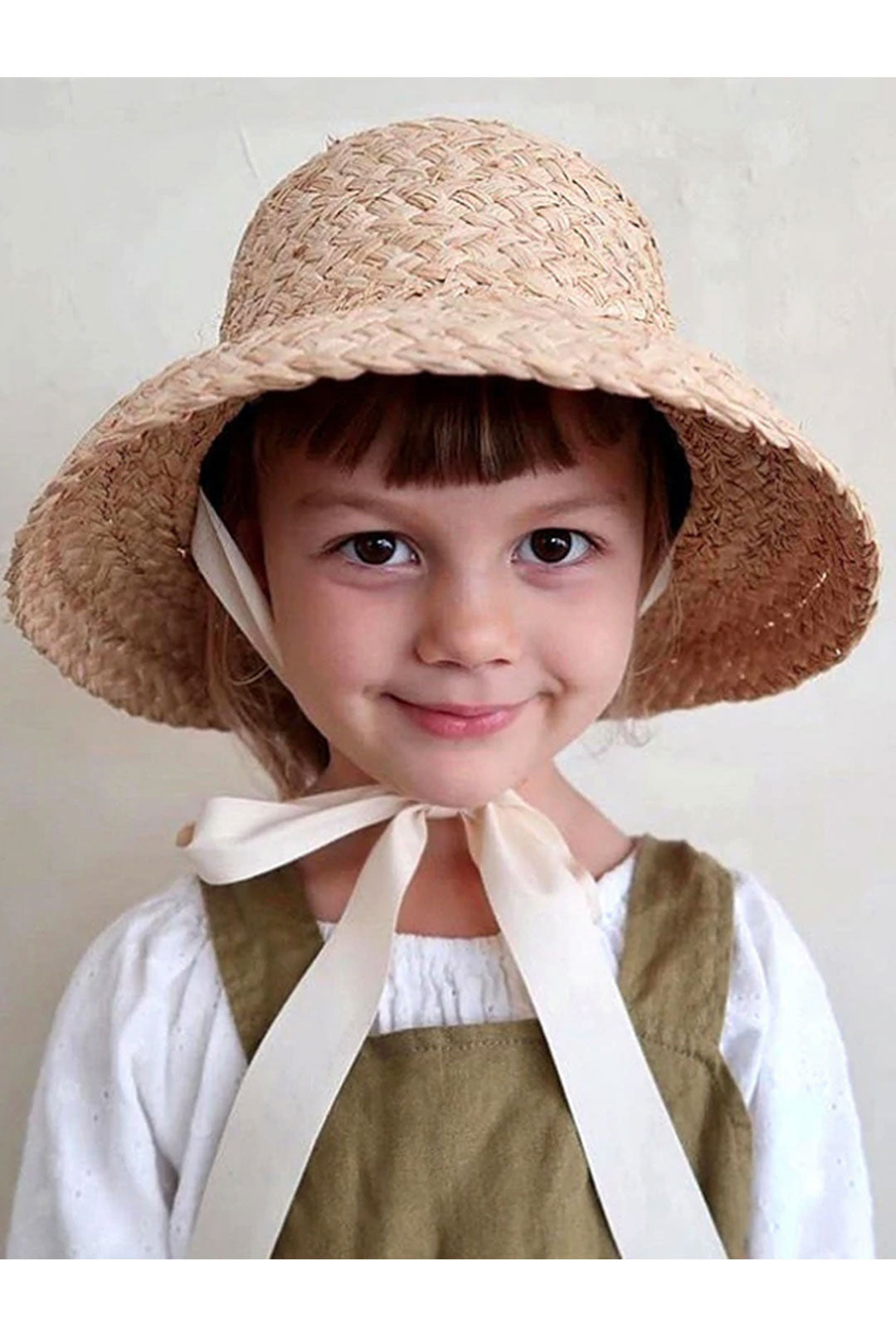 Boho Hat, Kid Hat, Sun Hat, Little Girl Hat, Amelia White Ribbon