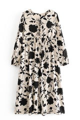 Gown Dress, Boho Maxi Dress, Loose Dress, Black Rose